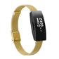 Milanese replacement watch strap with double buckle, gold mesh and gold clasp