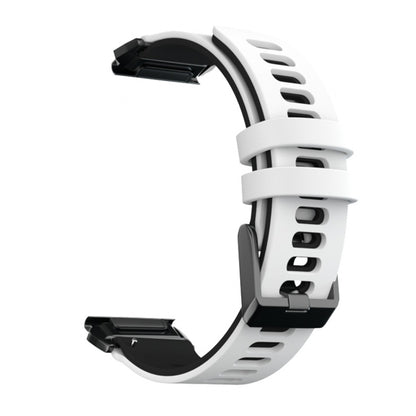 For Garmin Fenix 6X Two-color Silicone Quick Release Replacement Strap Watchband, For Garmin Fenix 6X
