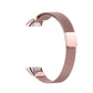 Rose pink Milanese mesh watchband with metal clasp
