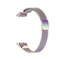 Iridescent gradient Milanese mesh watchband with metal clasp