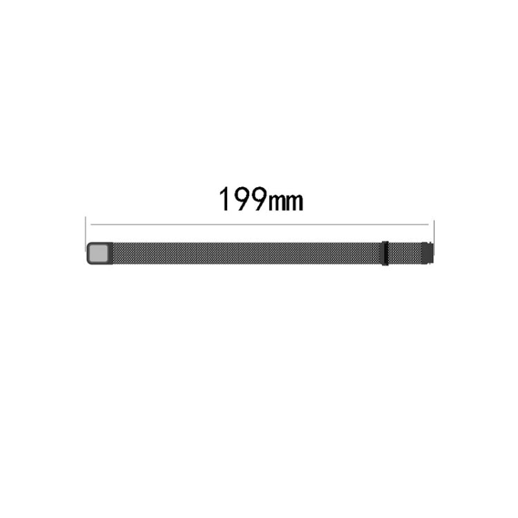 Milanese watchband length 199mm, dark gray