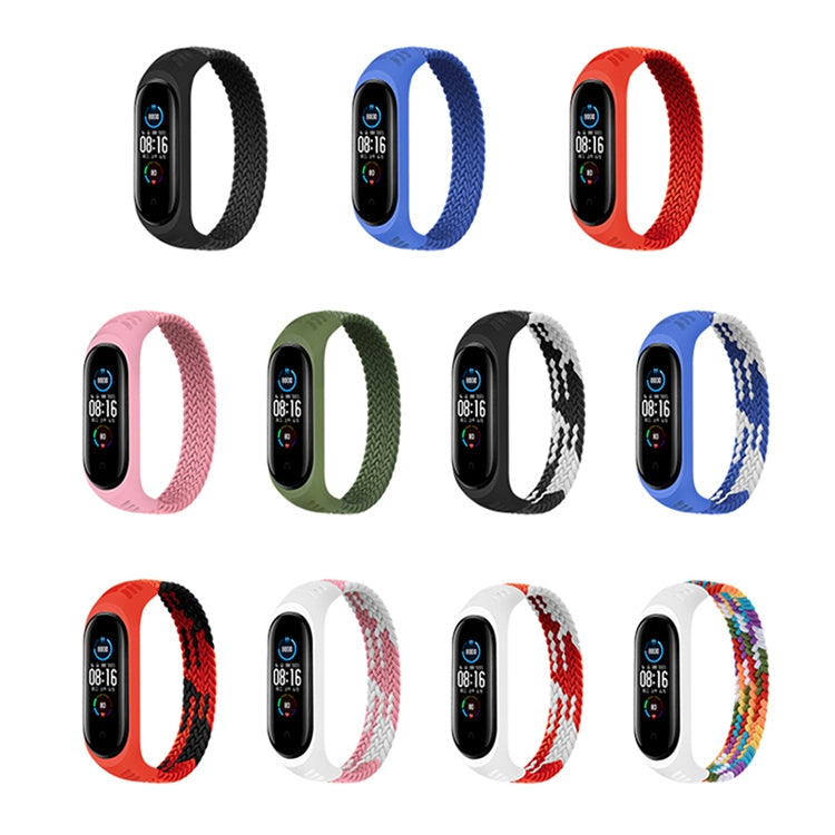 For Xiaomi Mi Band 6 / 5 / 4 / 3 / 2 Universal Silicone Elasticity Weave Replacement Strap Watchband, XS 140mm, S 150mm, M 160mm, L 170mm, XL 180mm