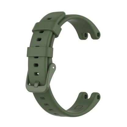 Silicone watch band for Garmin Lily in dark green with buckle and strap holes