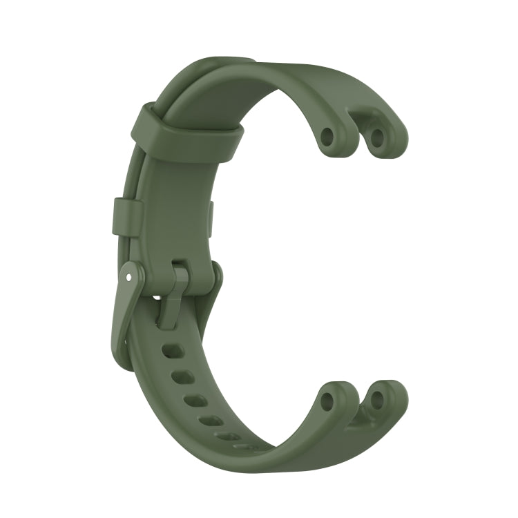 Olive silicone watch band for Garmin Lily with clasp and vent holes
