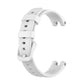 White silicone watch band for Garmin Lily with buckle and adjustment holes