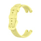 Silicone replacement watchband for Garmin Lily, yellow, with clasp and adjustment holes.