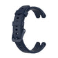 Silicone watch band for Garmin Lily in dark navy with buckle and adjustment holes