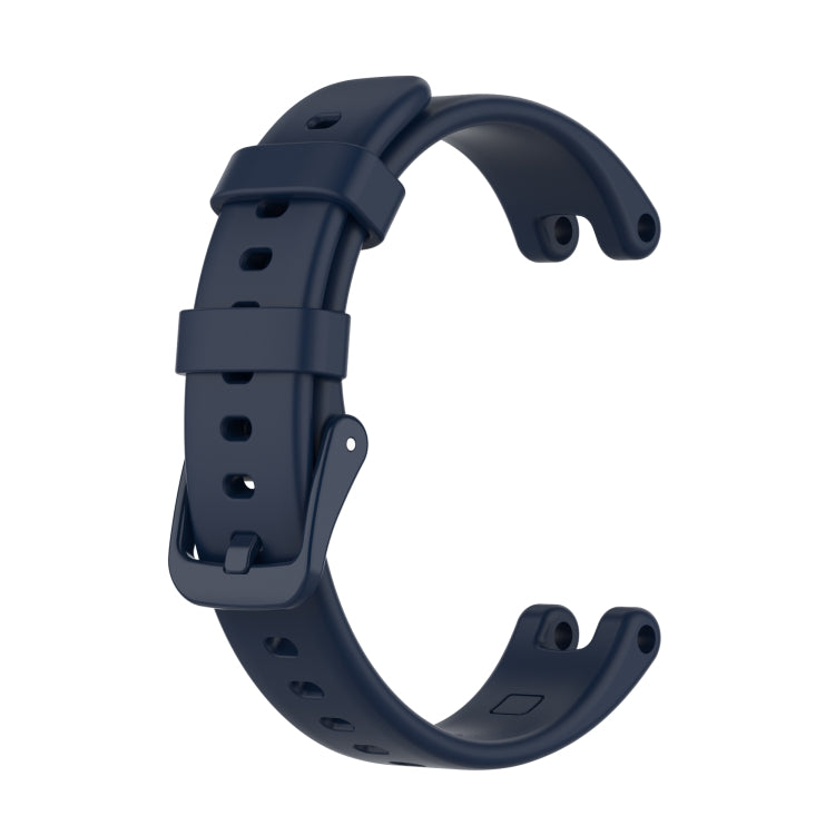 Silicone watch band for Garmin Lily in dark navy with buckle and adjustment holes
