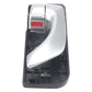 Front right inner door handle, silver lever with red switch insert on black base