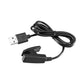 USB-A charging cable with black controller module and clip-style connector