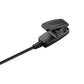 Black clip-style charging cradle with cable connector