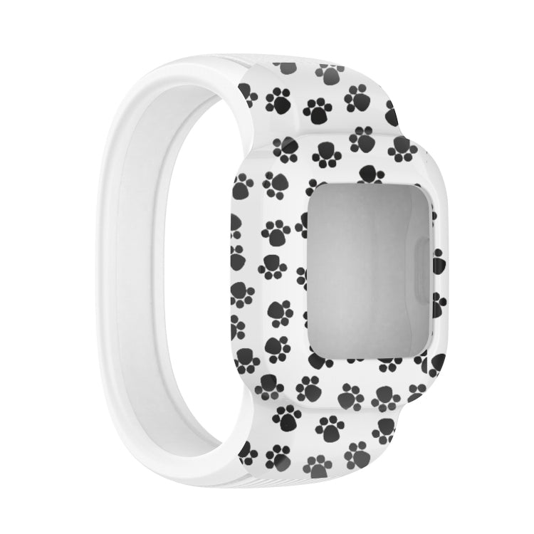 For Garmin Vivofit JR3 No Buckle Silicone Printing Replacement Watchband, S, L