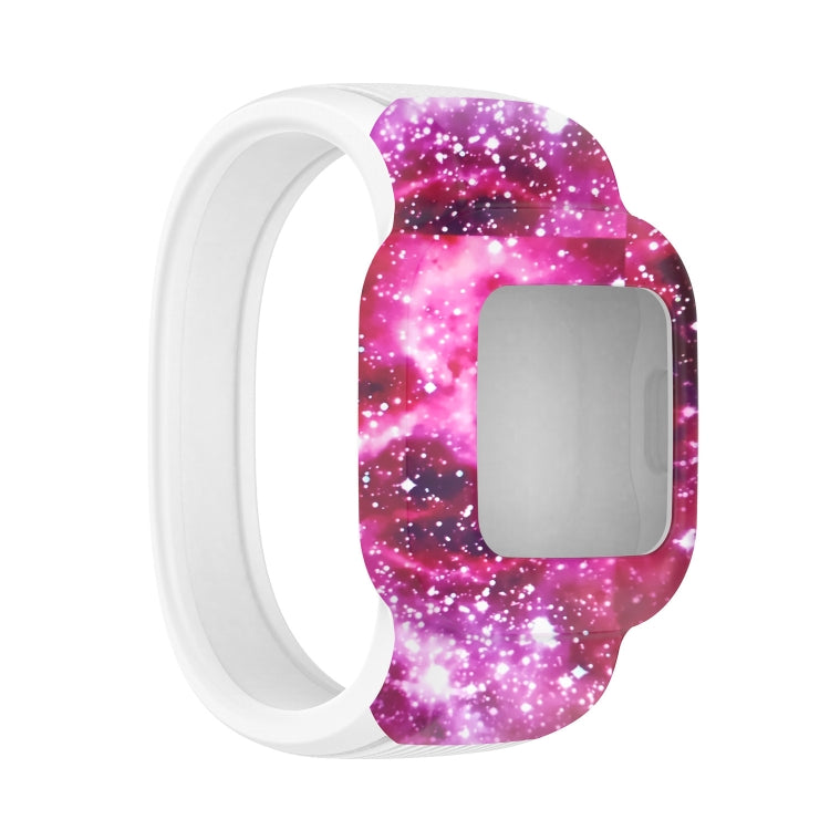 For Garmin Vivofit JR3 No Buckle Silicone Printing Replacement Watchband, S, L