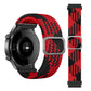 Red and black braided elastic watch strap with adjustable clasp, for Galaxy Watch 3 45mm