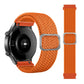 Braided nylon watch strap with adjustable clasp, orange weave