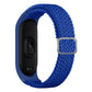 Braided nylon watchband strap in blue with metal buckle for fitness tracker