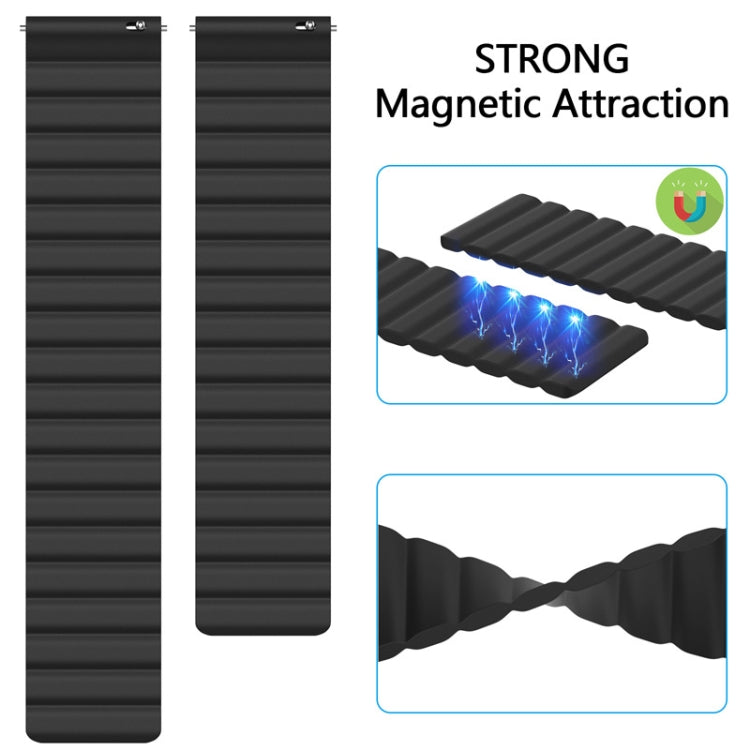 Universal Silicone Magnetic Replacement Strap Watchband, 20mm, 22mm, 20mm For Samsung Smart Watch, 22mm For Samsung Smart Watch