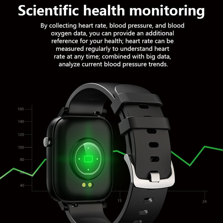 Black smartwatch bracelet with sensor area and illuminated display