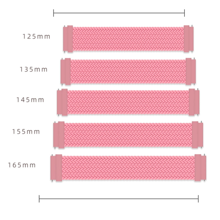 For Samsung Galaxy Watch 46mm Adjustable Nylon Braided Elasticity Replacement Strap Watchband, 125mm, 135mm, 145mm, 155mm, 165mm