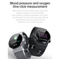 Two smartwatches, silver and black, showing health graphs on screens