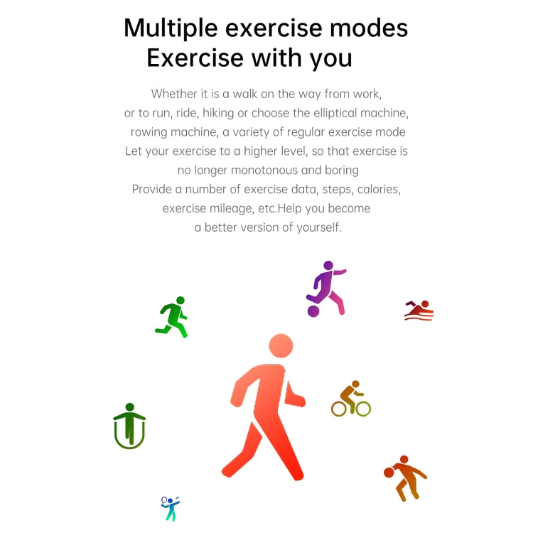 Smartwatch exercise mode icons in multiple colors