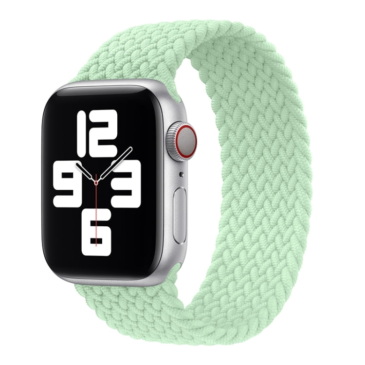 Metal Head Braided Nylon Solid Color Replacement Strap Watchband For Apple Watch Series 6 & SE & 5 & 4 44mm / 3 & 2 & 1 42mm, XS 135mm, S 145mm, M 155mm, L 165mm