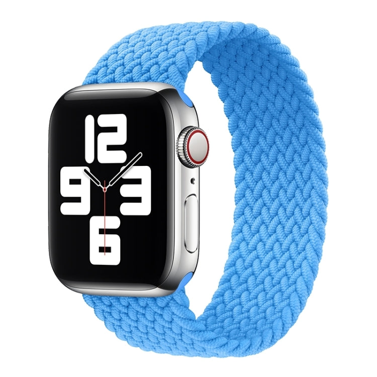 Metal Head Braided Nylon Solid Color Replacement Strap Watchband For Apple Watch Series 6 & SE & 5 & 4 44mm / 3 & 2 & 1 42mm, XS 135mm, S 145mm, M 155mm, L 165mm