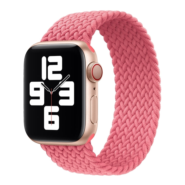 Metal Head Braided Nylon Solid Color Replacement Strap Watchband For Apple Watch Series 6 & SE & 5 & 4 44mm / 3 & 2 & 1 42mm, XS 135mm, S 145mm, M 155mm, L 165mm