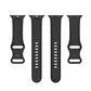 Silicone Apple Watch bands, assorted black shades, with adjustable holes and clasps