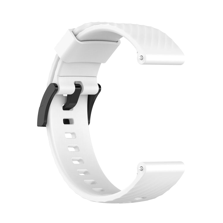 For Suunto 7 24mm Solid Color Silicone Replacement Strap Watchband