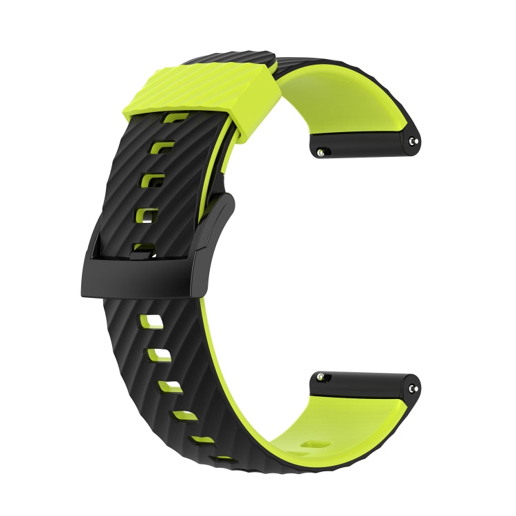 For Suunto 7 24mm Two-color Silicone Replacement Strap Watchband