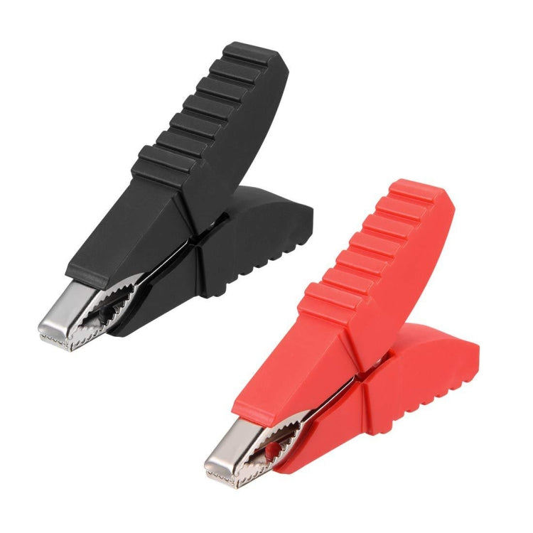 Smart battery charger alligator clips, red and black with insulated clamp ends