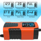 Smart battery charger display panel showing charge voltage, current, and repair status