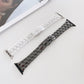 Rhombic grid ceramic watchbands set, white and black, rhombus tile pattern