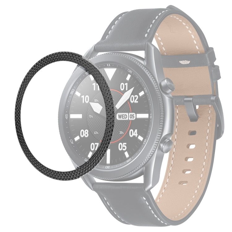 Smart Watch Rhombus Texture Bezel Ring, For Samsung Galaxy Watch 3 41mm, For Samsung Galaxy Watch 3 45mm