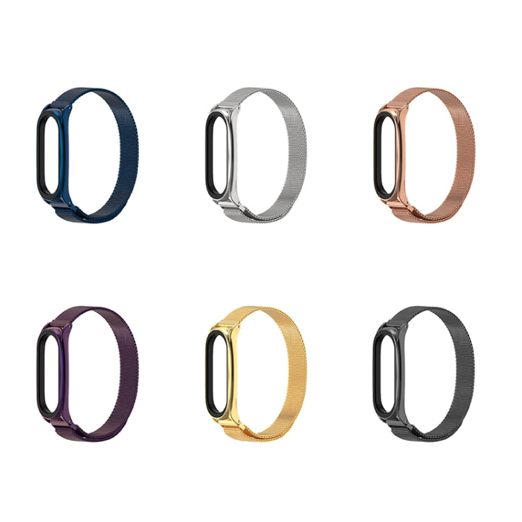 Multicolor magnetic stainless steel watch band set with mesh link straps