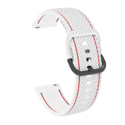 For Samsung Galaxy Watch Active 2 Two-color Stitching Silicone Replacement Strap Watchband, 20mm