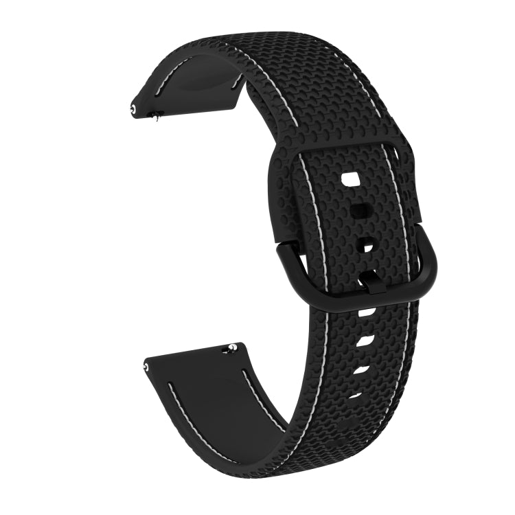 For Samsung Galaxy Watch Active 2 Two-color Stitching Silicone Replacement Strap Watchband, 20mm