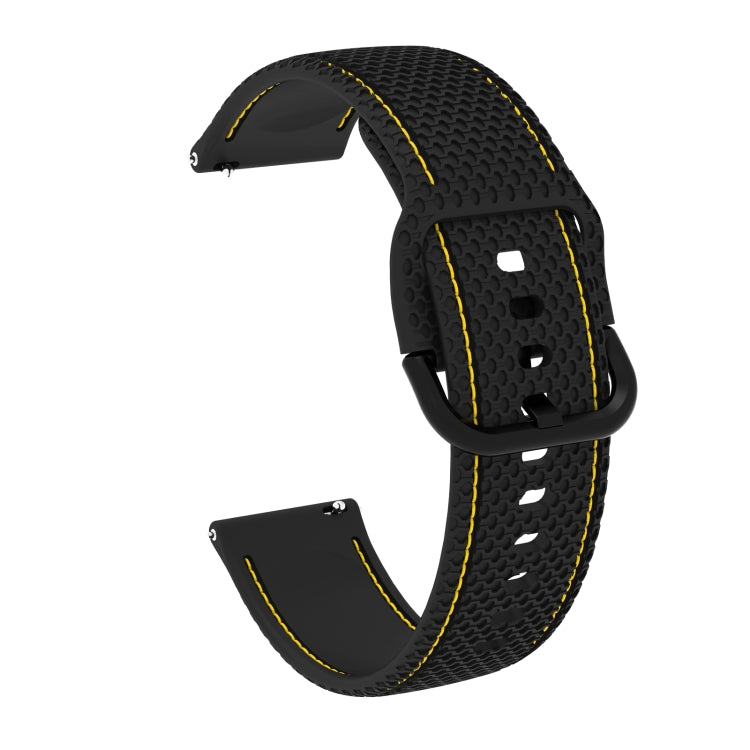 For Samsung Galaxy Watch Active 2 Two-color Stitching Silicone Replacement Strap Watchband, 20mm