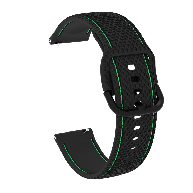 For Samsung Galaxy Watch Active 2 Two-color Stitching Silicone Replacement Strap Watchband, 20mm