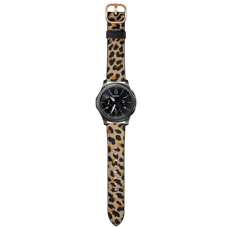 Universal Printed Leather Replacement Strap Watchband, 22mm For Xiaomi Haylou RT RS3 LS04 / LS05S, 22mm For Samsung Galaxy Watch 46mm