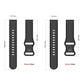 For Xiaomi Haylou RT RS3 LS04 / LS05S Universal Inner Back Buckle Perforation Silicone Replacement Strap Watchband, 20mm, 22mm
