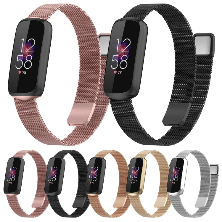 For Fitbit Luxe Special Edition Milanese Metal Magnetic Replacement Strap Watchband