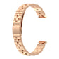 For Fitbit Luxe Special Edition Three-beads Stainless Steel Flat Buckle Replacement Strap Watchband