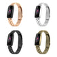 For Fitbit Luxe Special Edition Three-beads Stainless Steel Flat Buckle Replacement Strap Watchband