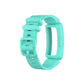 Light teal silicone wrist strap watchband with adjustable clasp for Fitbit Inspire HR