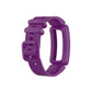Silicone smartwatch wrist strap watchband, purple with matching buckle detail