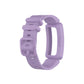 Silicone smartwatch wrist strap watchband, light lavender with matching buckle