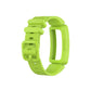 Silicone smartwatch wrist strap watchband, neon lime green with matching buckle