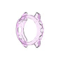 Half-coverage transparent purple TPU case ring, smartwatch screen opening
